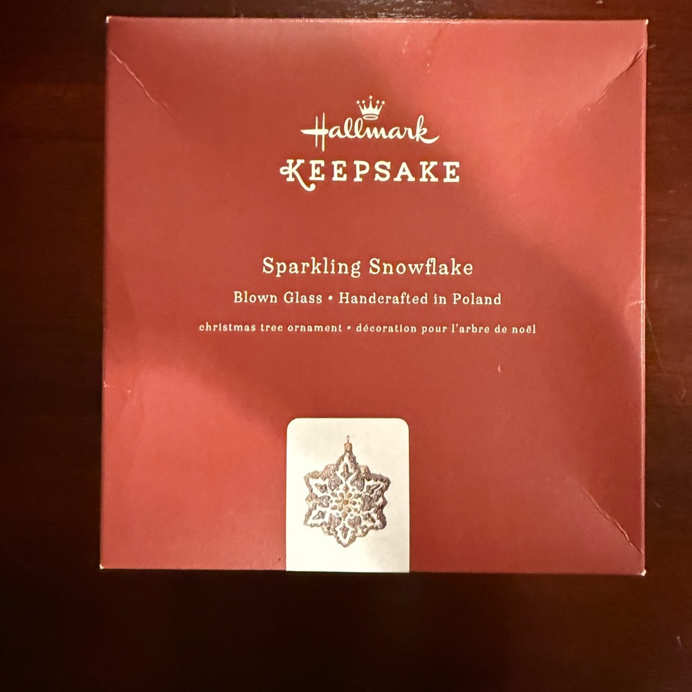 Hallmark Keepsake Blown Glass Ornament - Red and Silver